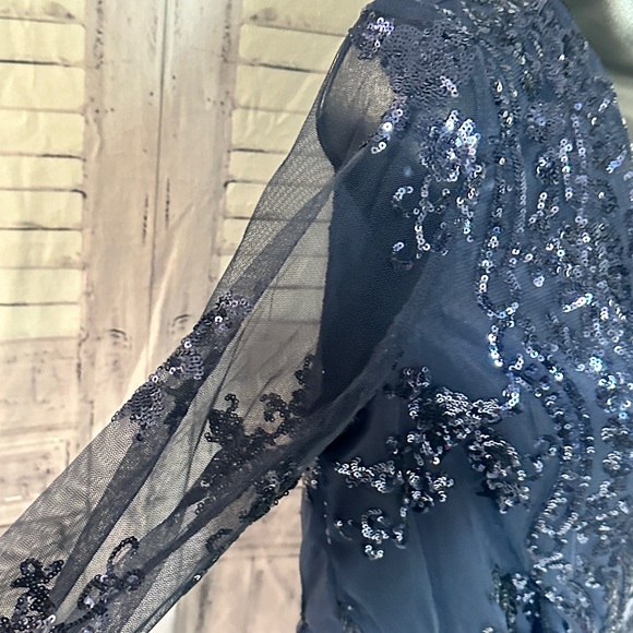 ON CALL PLAYSUIT IN NAVY BLUE SEQUIN - Picture 9 of 13